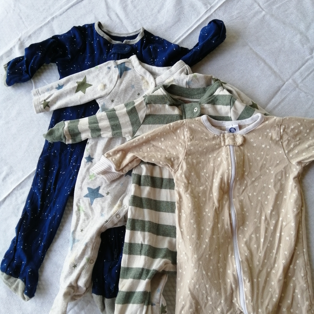 Space and stripes pajamas 4-pack, 6-9mo